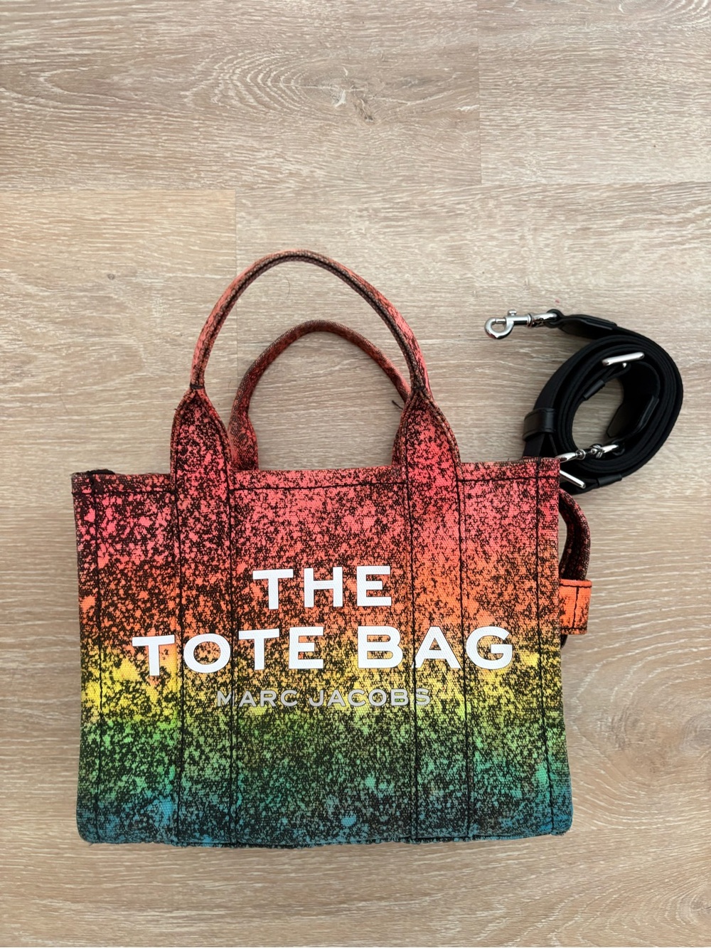 Small Marc Jacobs custom The Tote Bag in Neon Rainbow 🌈 Glitter ✨